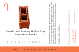 Limult Load Bearing Hollow Clay Ware Burnt Bricks
